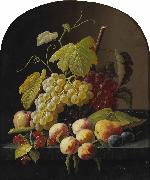 Severin Roesen A Still Life with Grapes Spain oil painting artist